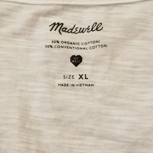 Madewell NWT white tee shirt xl